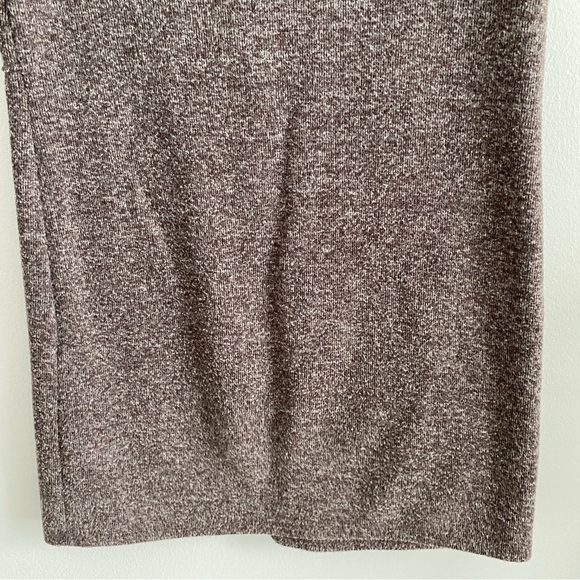 ZARA Wool Blend Heathered Brown Short Sleeve Mockneck Sweater Dress Size S - Picture 3 of 9